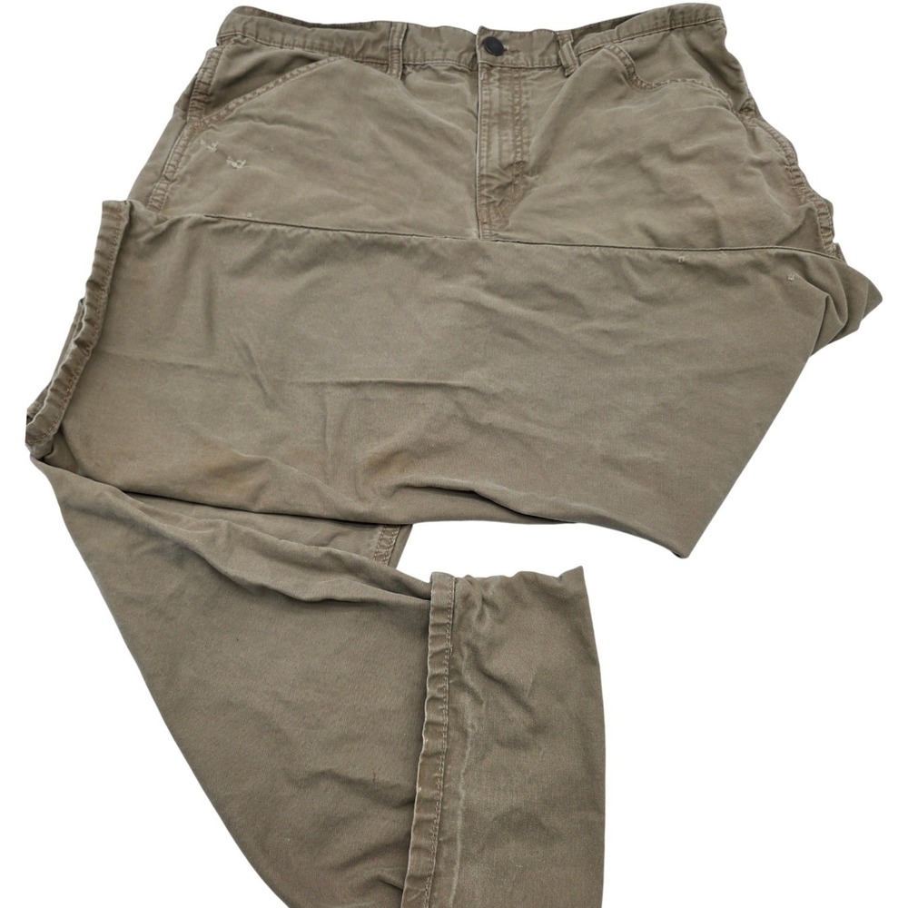 Thrashed Carpenter Pants Mens 36x32 Tan Distressed‎ Utility Workwear